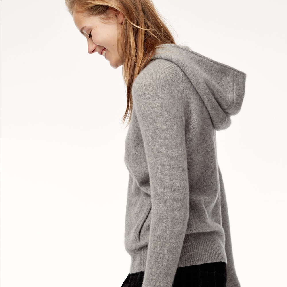Aritzia Babaton Lange Grey Hoodie 100% Cashmere XS
